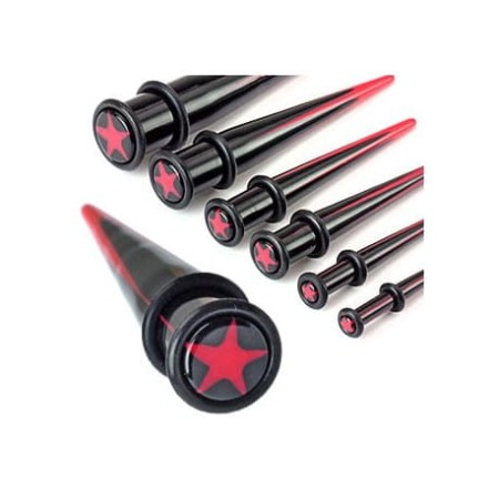 img /56EA-SR316/akrylowy-czarny-rozpychacz-taper-z-czerwona-gwiazda.jpg