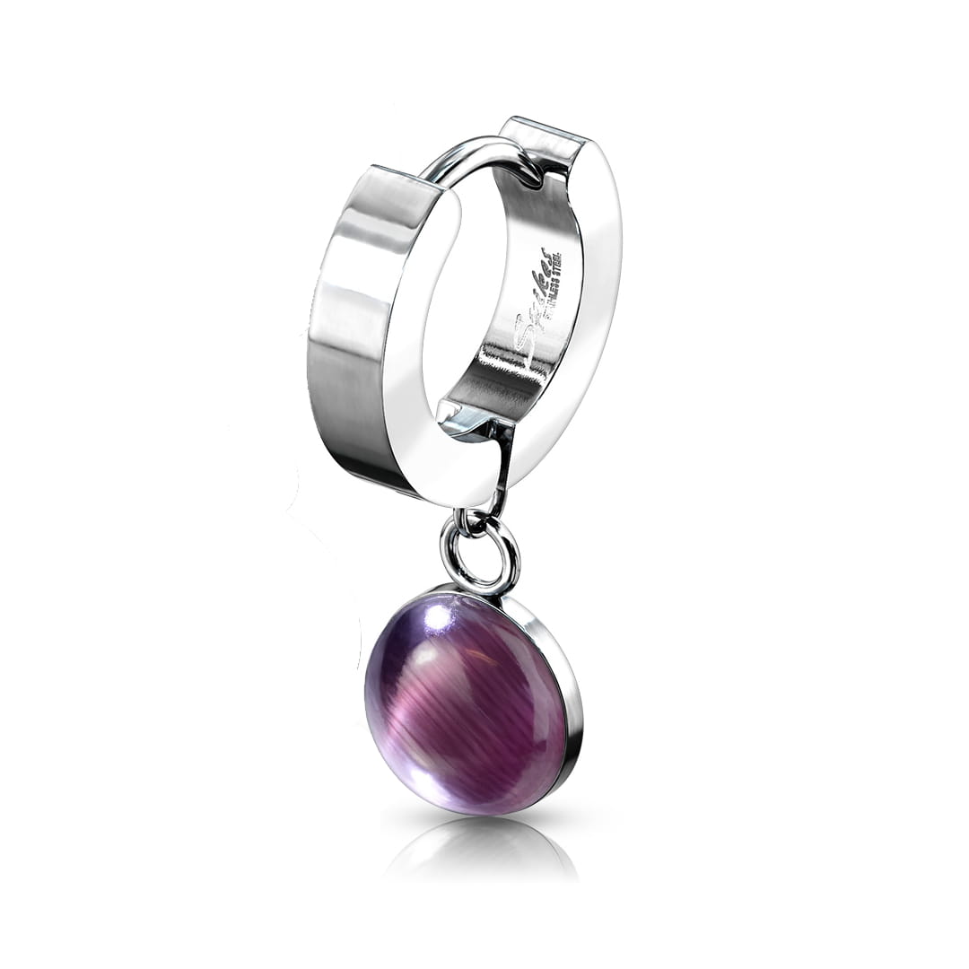 Wykonane ze stali chirurgicznej 316L, zamykane na zatrzask. Idealne do piercingu lobe i upper lobe, łączy wygodę z elegancją i pozytywną energią.