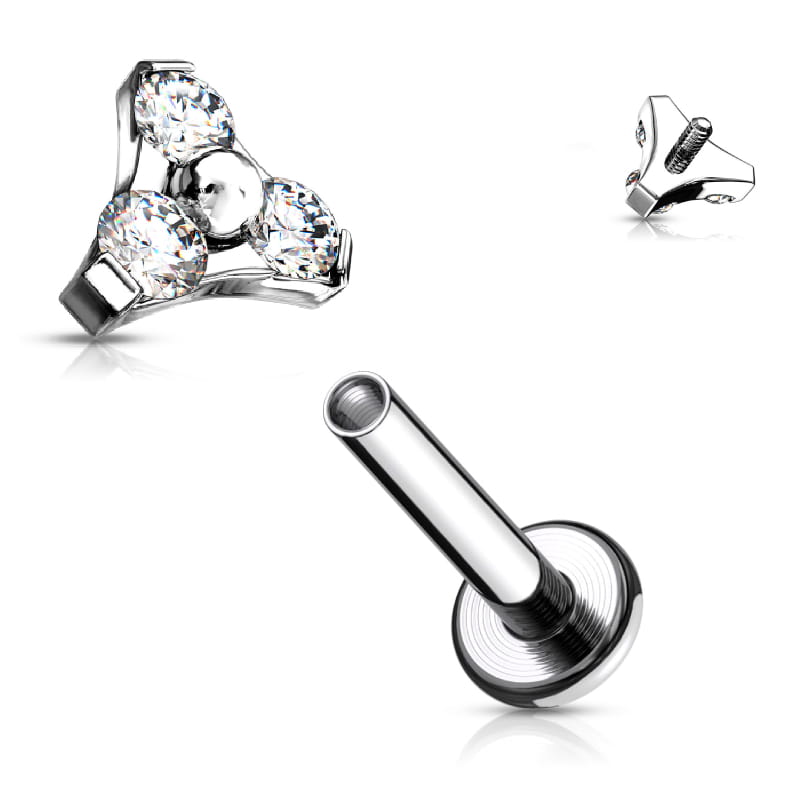 Idealny do lobe, helix, tragus, conch i medusy. Wykonany ze stali chirurgicznej, z wewnętrznym gwintem dla wygody.