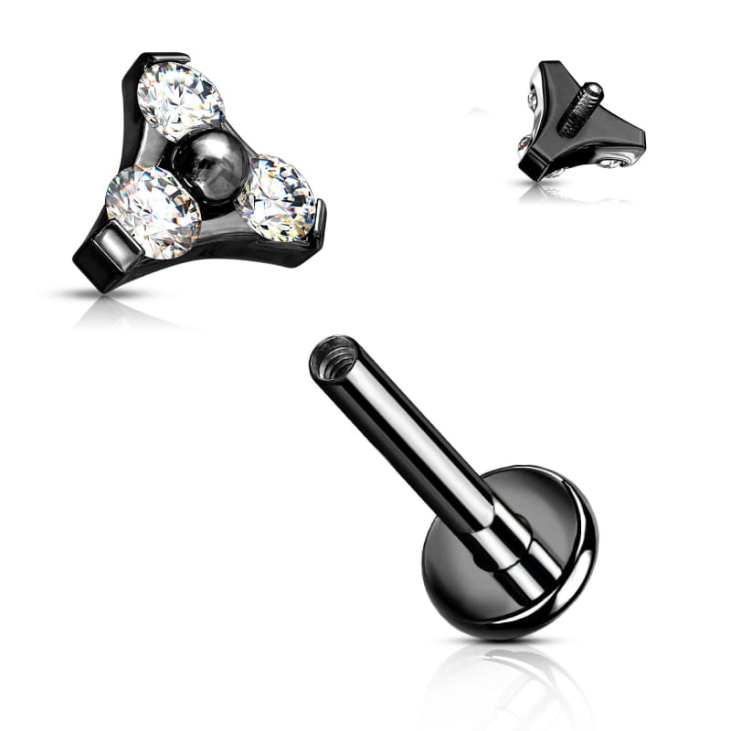 Stylowy i uniwersalny kolczyk ze stali chirurgicznej 316L z powłoką PVD, idealny do lobe, helix, tragus, conch i medusy. Elegancja z nutą blasku!